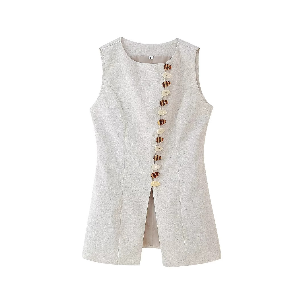 Cotton Linen Vest Mini Skirts  - Summer Clothing Linen recensione e prezzo