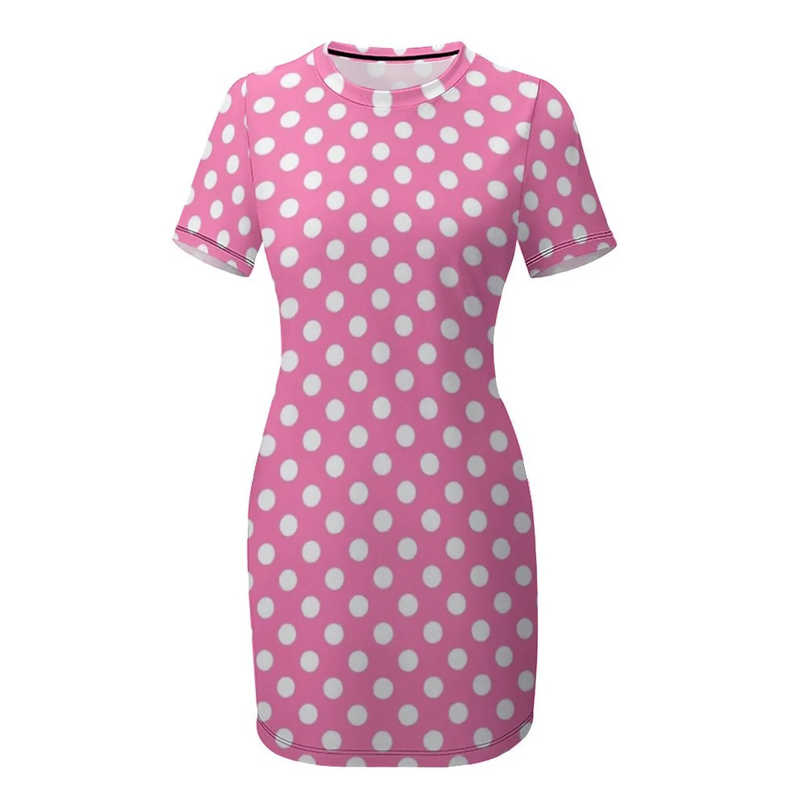 White Polka Dots on Pink Backg - Summer Clothing Online recensione e prezzo