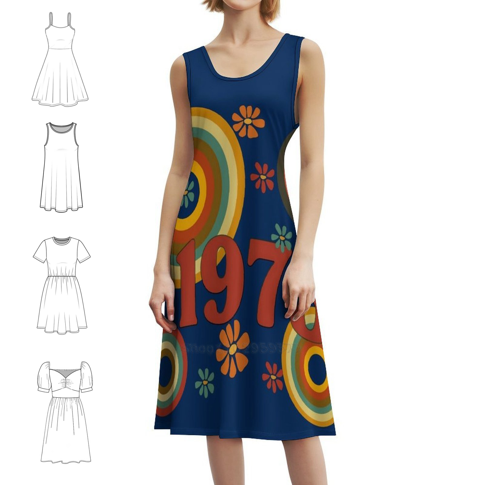 1973 Floral Smock Dress For Wo - Summer Clothing Vibes recensione e prezzo