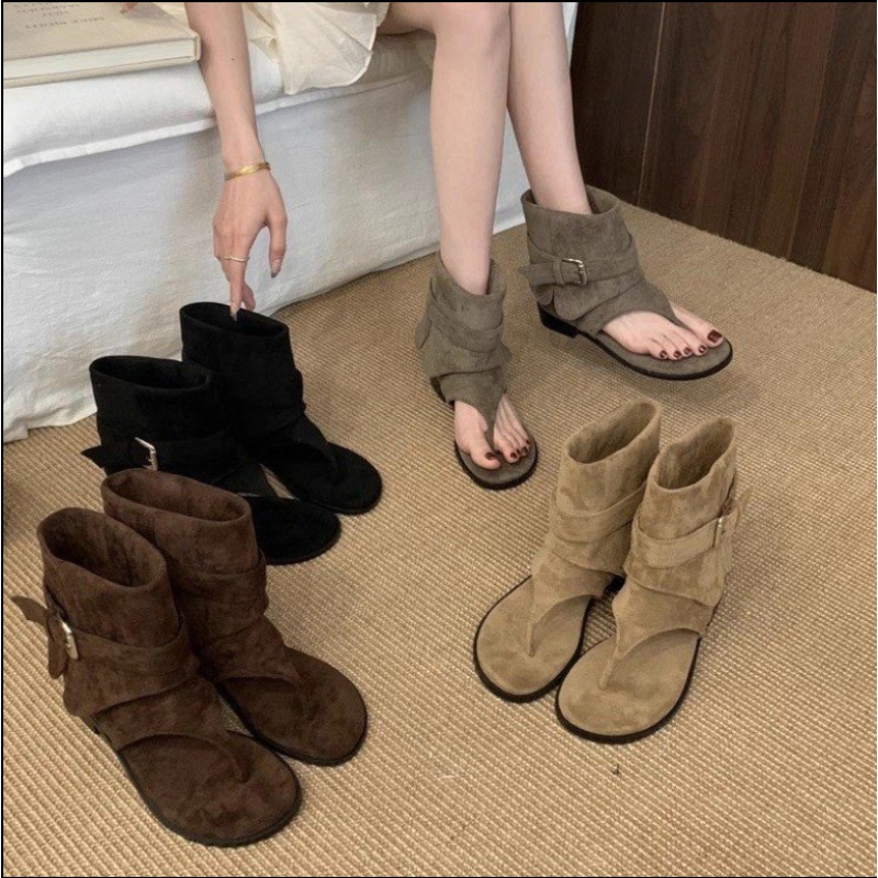 2025Spring Clip Toe Flats Sand - Summer Clothing Modest recensione e prezzo