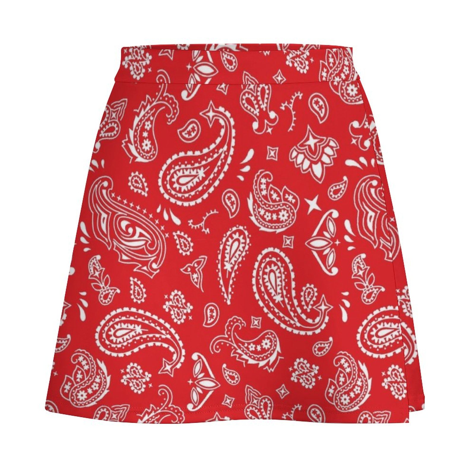 White On Red Paisley Mini Skir - Summer Clothing Online recensione e prezzo