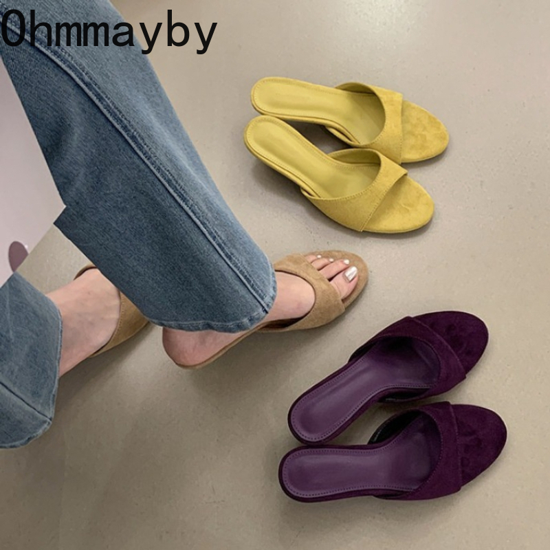 New Women Suede Slide Open Toe - Summer Clothing Modest recensione e prezzo