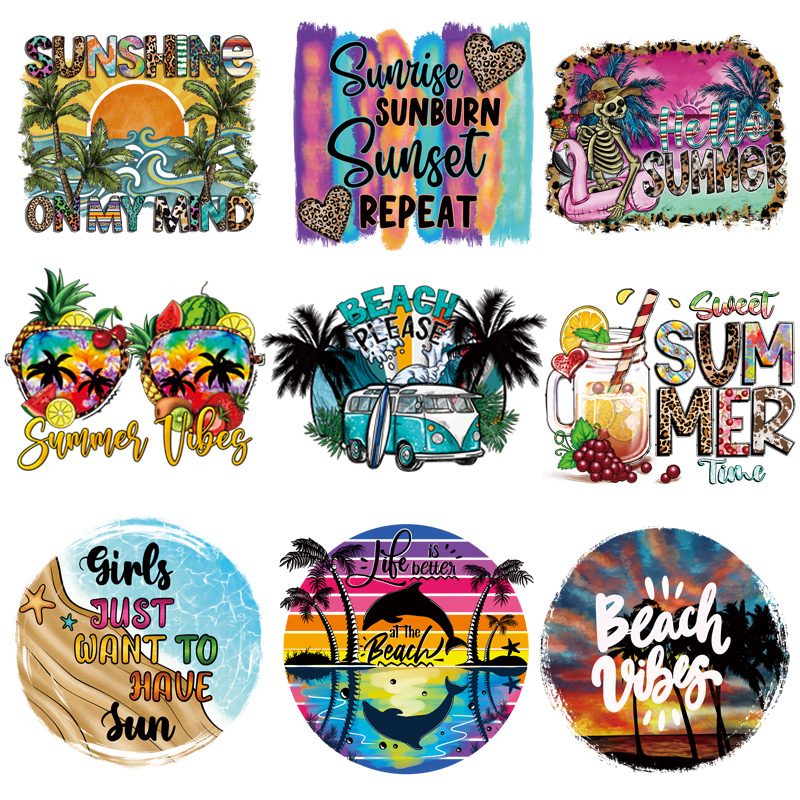 Summer Vibes Iron On Patches H - Summer Clothing Vibes recensione e prezzo