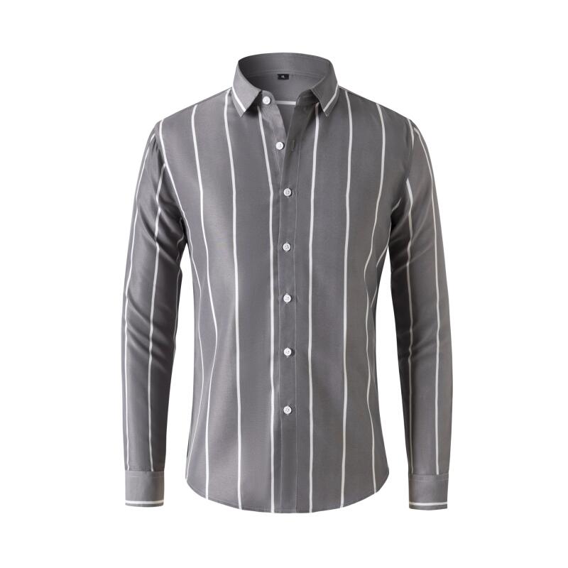 Men's Striped Dress Shirt Long - Summer Clothing Us recensione e prezzo