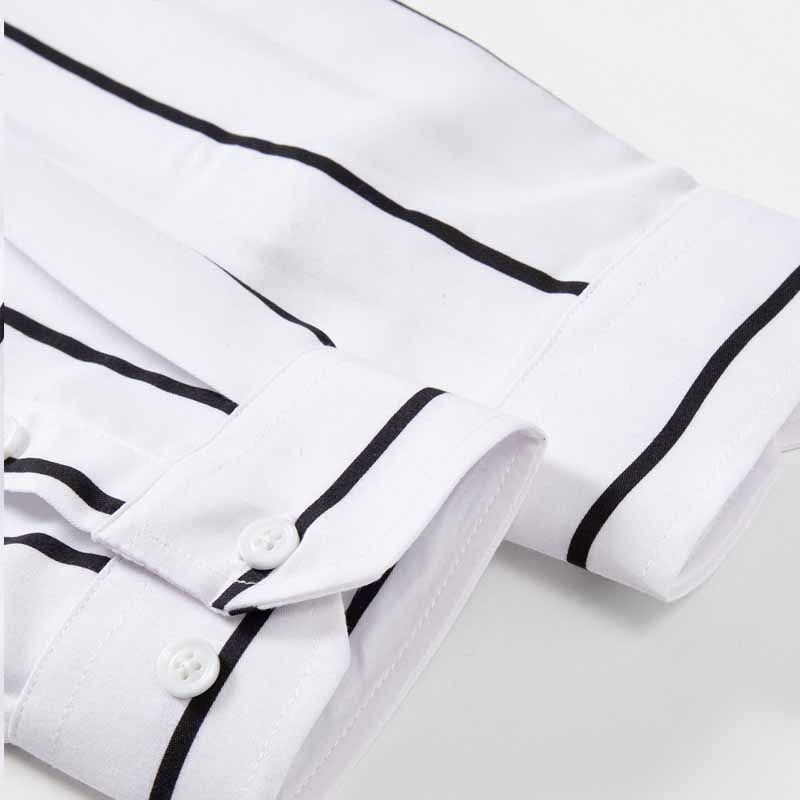 Men's Striped Dress Shirt Long - Summer Clothing Us recensione e prezzo