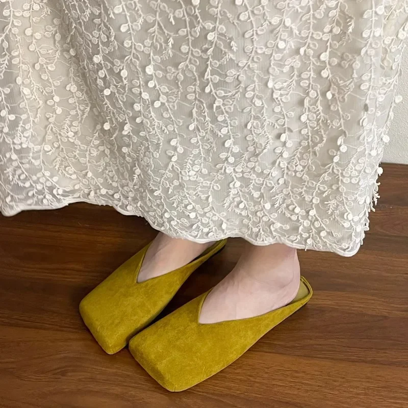 Women Suede Flats Mules Shoes  - Summer Clothing Modest recensione e prezzo