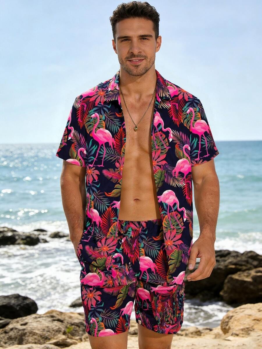 Mens Hawaiian Shirt And Shorts - Beach Shirt Hawaiian recensione e prezzo