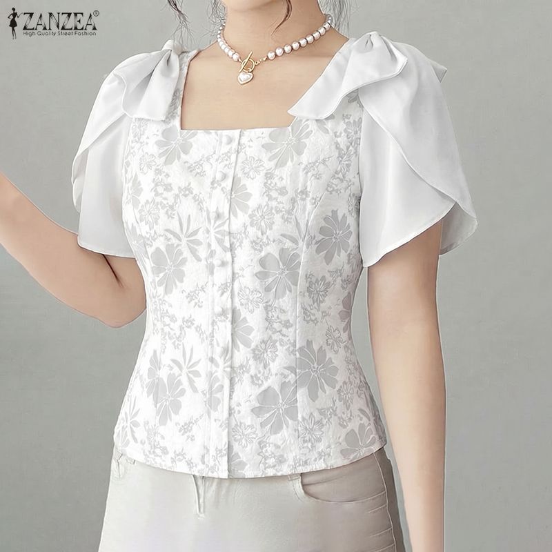 ZANZEA Woman Elegant Floral Ja - Summer De Clothing recensione e prezzo