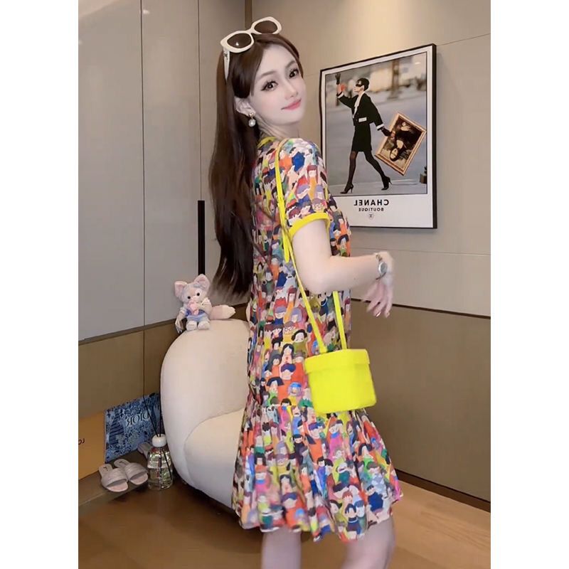 Fashion O-Neck Spliced Printed - Summer Clothing Young Women recensione e prezzo