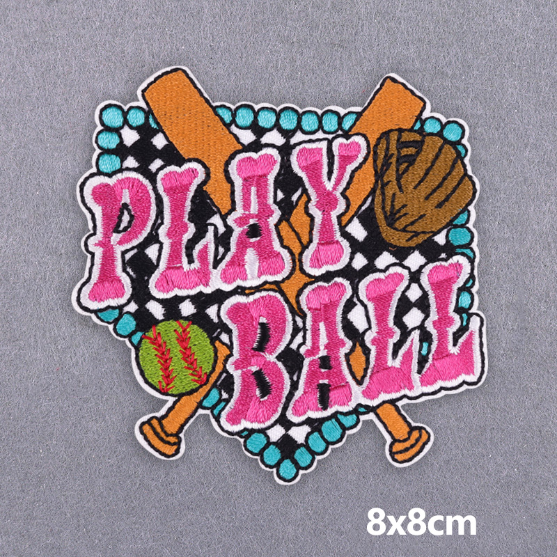 5PCS Play Ball Embroidered Pat - Summer Clothing Vibes recensione e prezzo