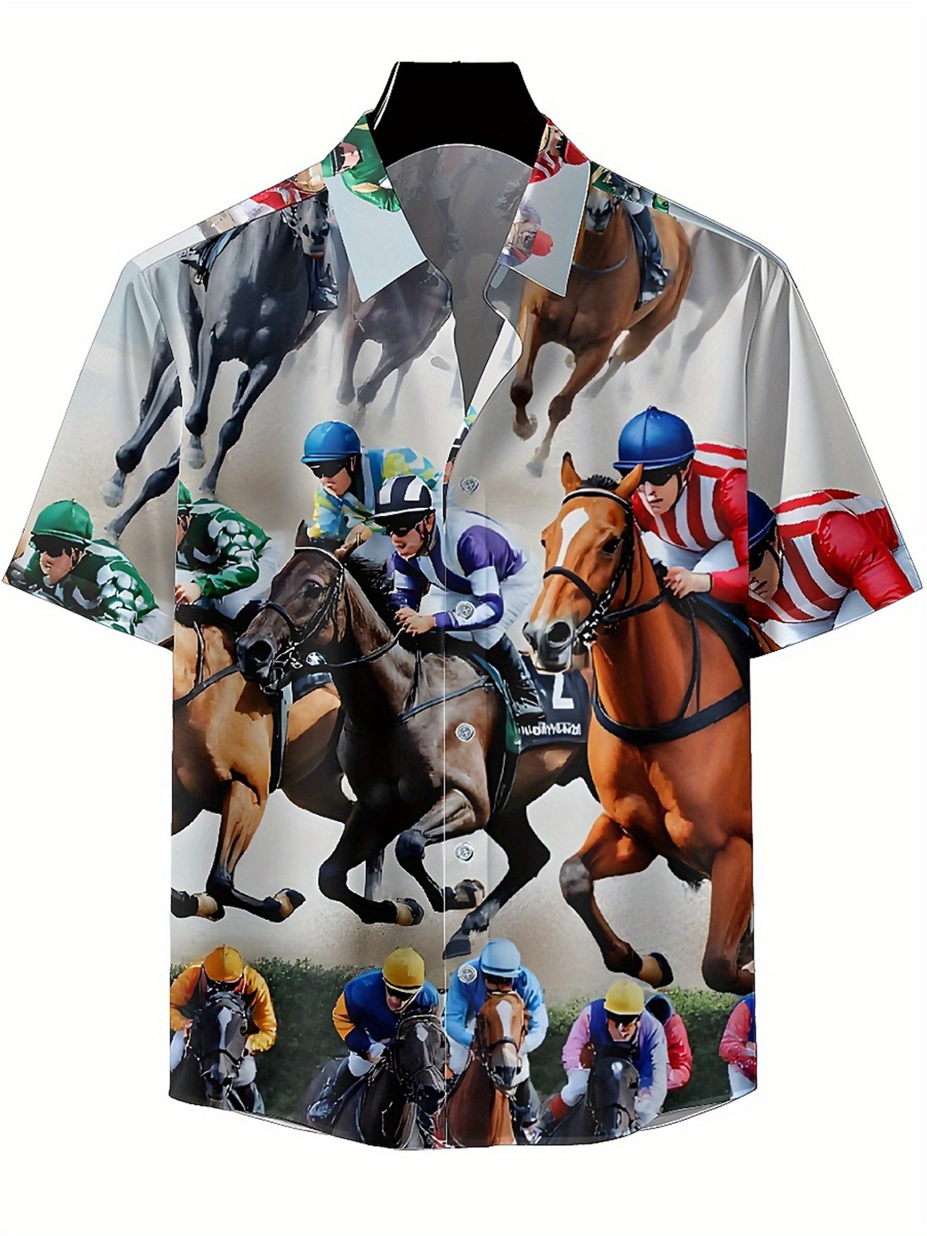 Men's Plus Size Hawaiian Shirt - Summer Equestrian Clothing recensione e prezzo