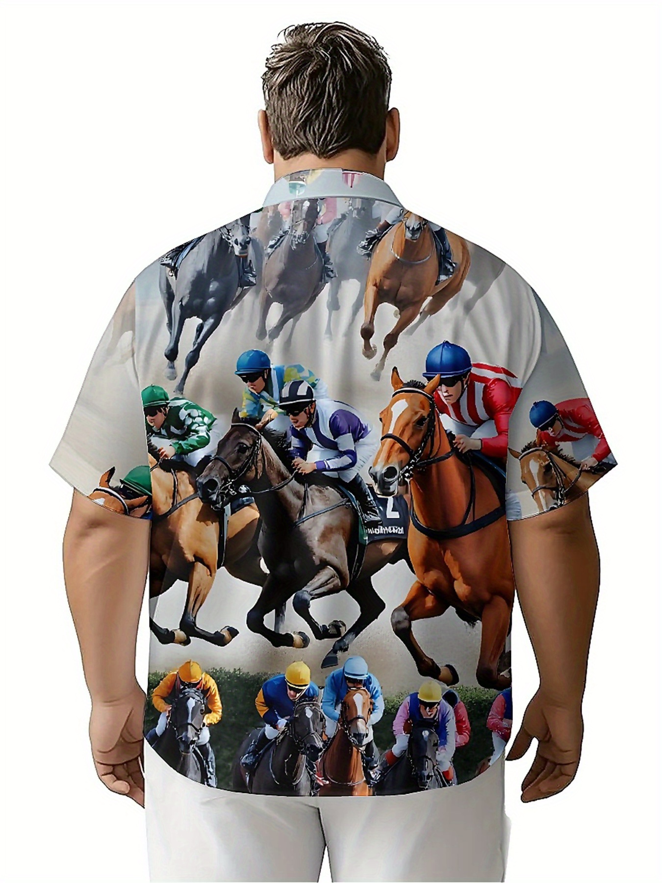 Men's Plus Size Hawaiian Shirt - Summer Equestrian Clothing recensione e prezzo