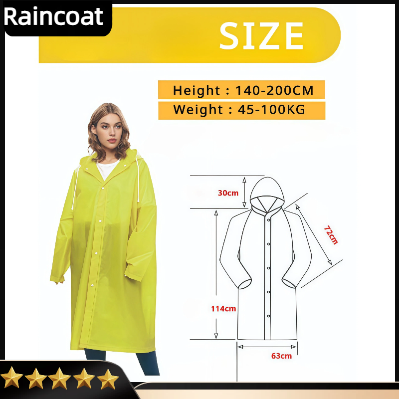 Rain Ponchos For Adults Pouch  - Summer Rain Clothing recensione e prezzo