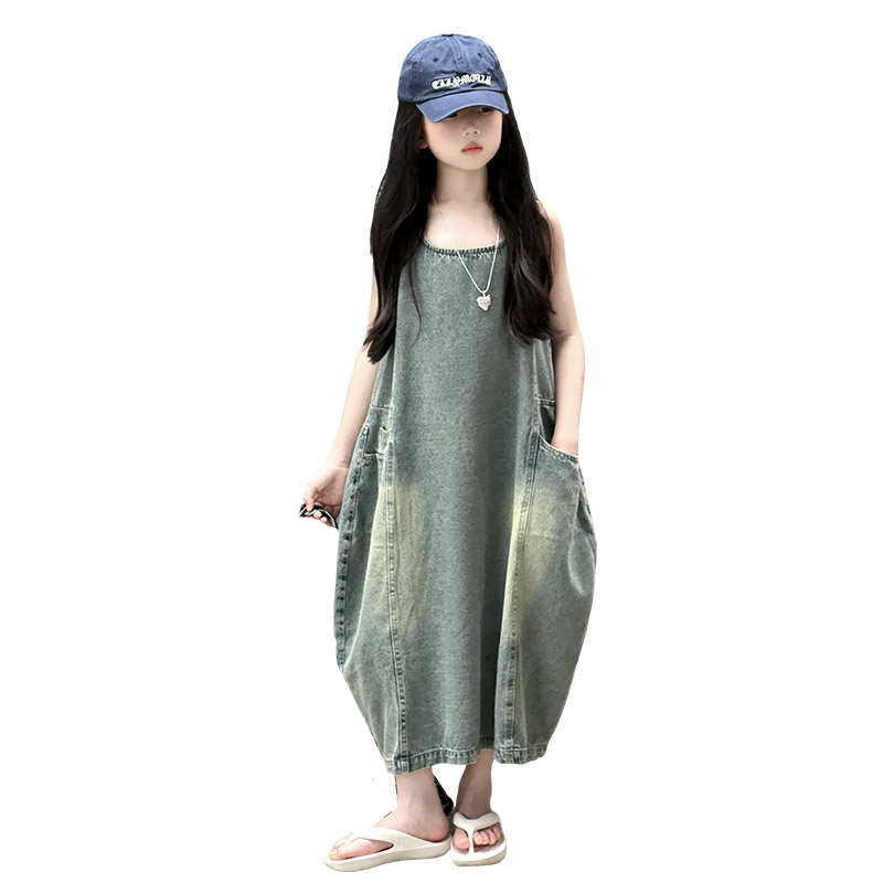 Vintage Blue Children Girls Hi - Summer Clothing Linen recensione e prezzo