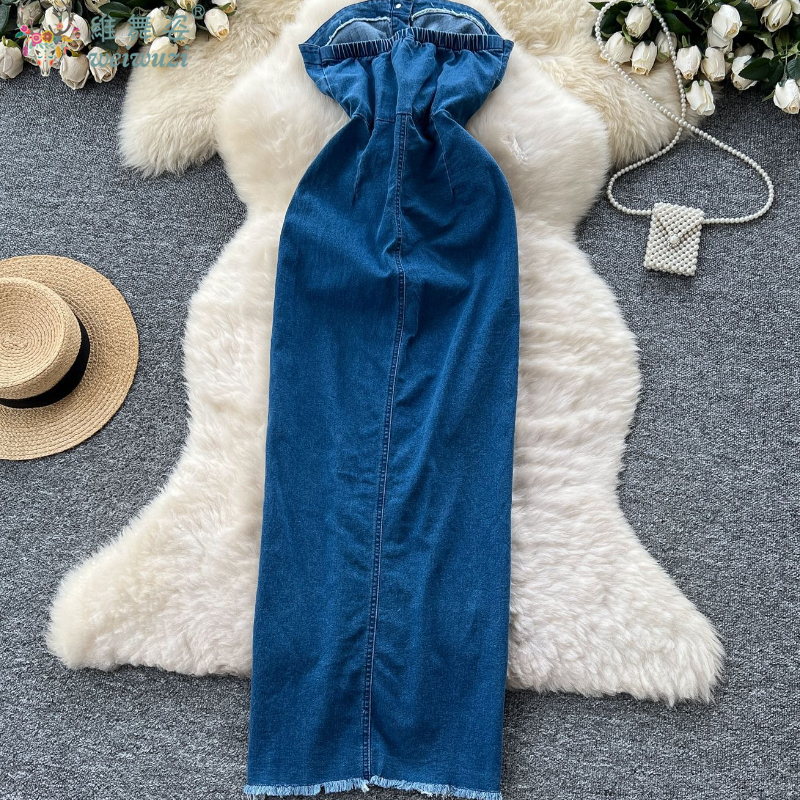 2026 Women Retro Strapless Dem - Summer Clothing Y2K recensione e prezzo