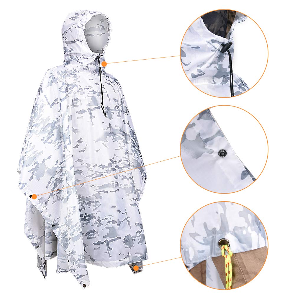Camouflage Tactical Poncho Wat - Summer Rain Clothing recensione e prezzo