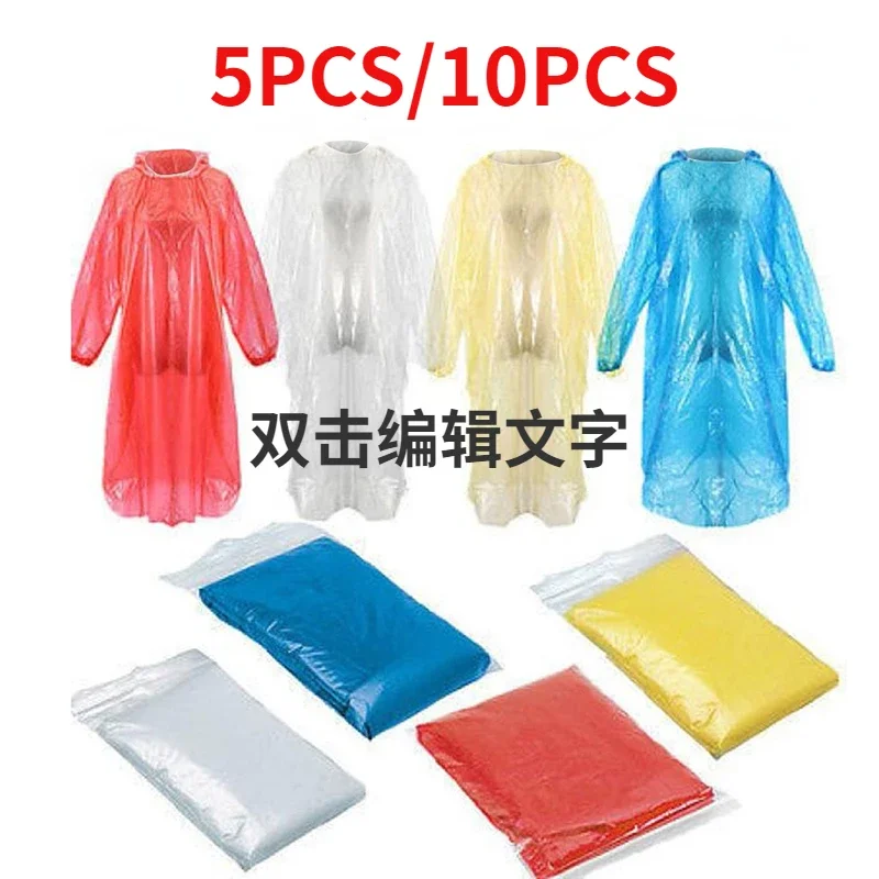 5/10PC Disposable Raincoat Adu - Summer Rain Clothing recensione e prezzo