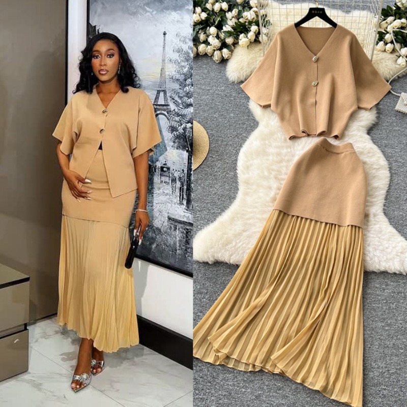 Knit Two Piece Women Top Dress - Summer Clothing Linen recensione e prezzo
