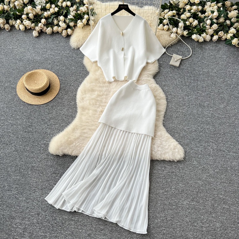 Knit Two Piece Women Top Dress - Summer Clothing Linen recensione e prezzo