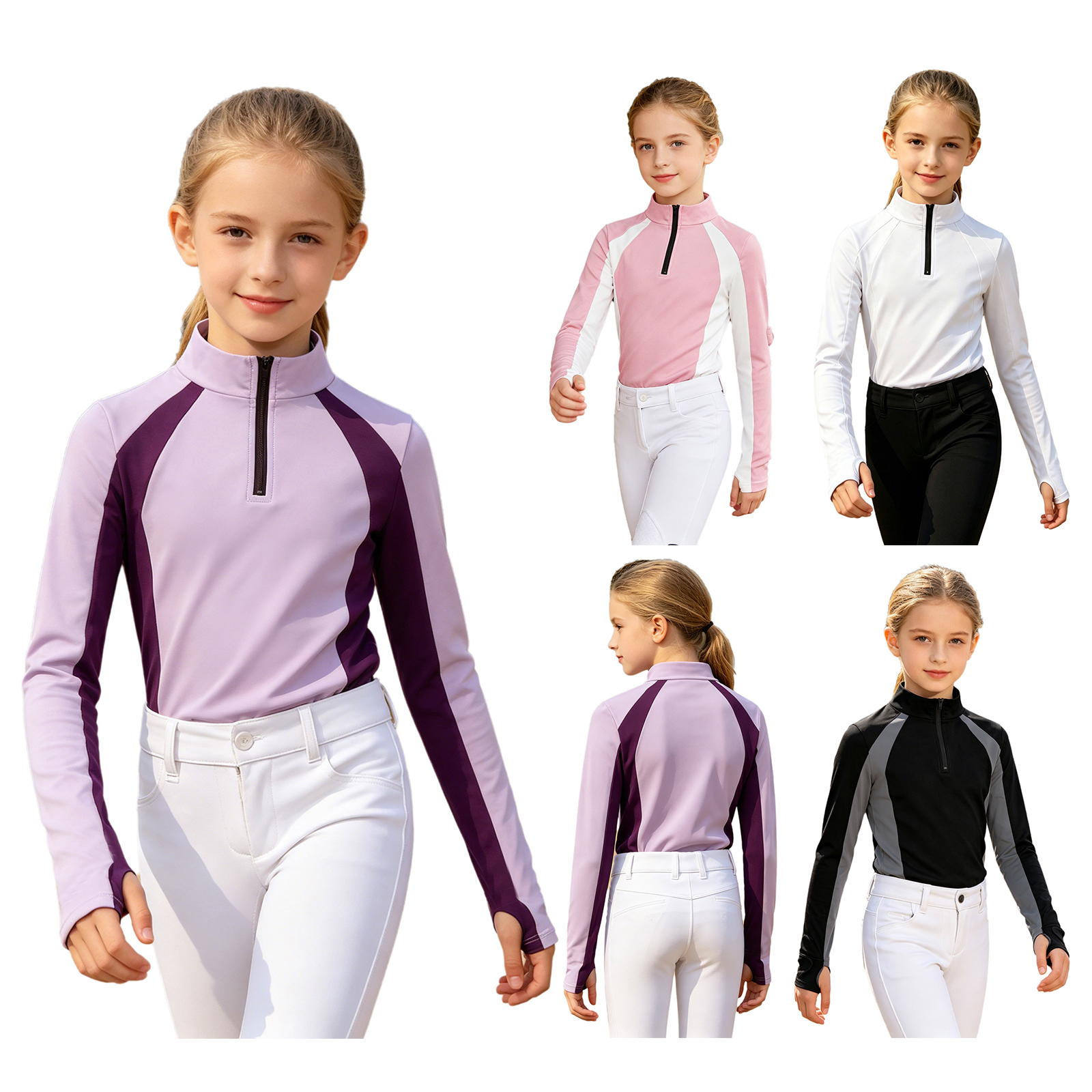 Kids Girls Equestrian Horse Ri - Summer Equestrian Clothing recensione e prezzo