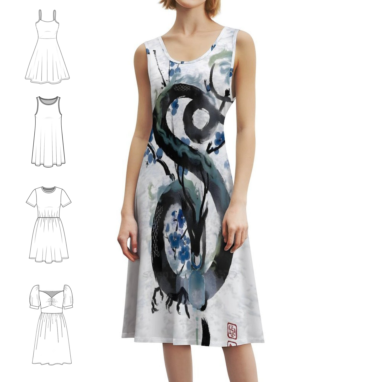 Japanese Blue Night Dragon Ink - Summer Clothing For Japan recensione e prezzo