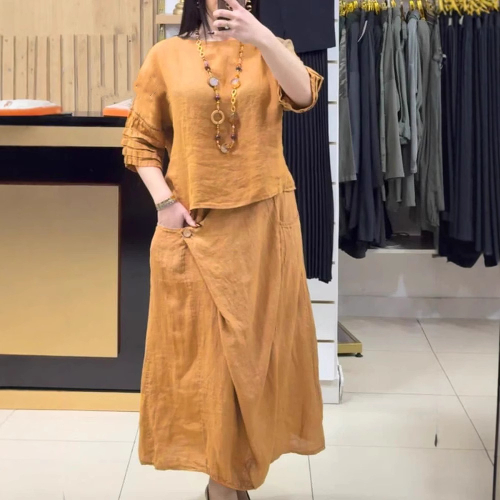 Women's Cotton Linen Skirts Se - Summer Clothing Linen recensione e prezzo