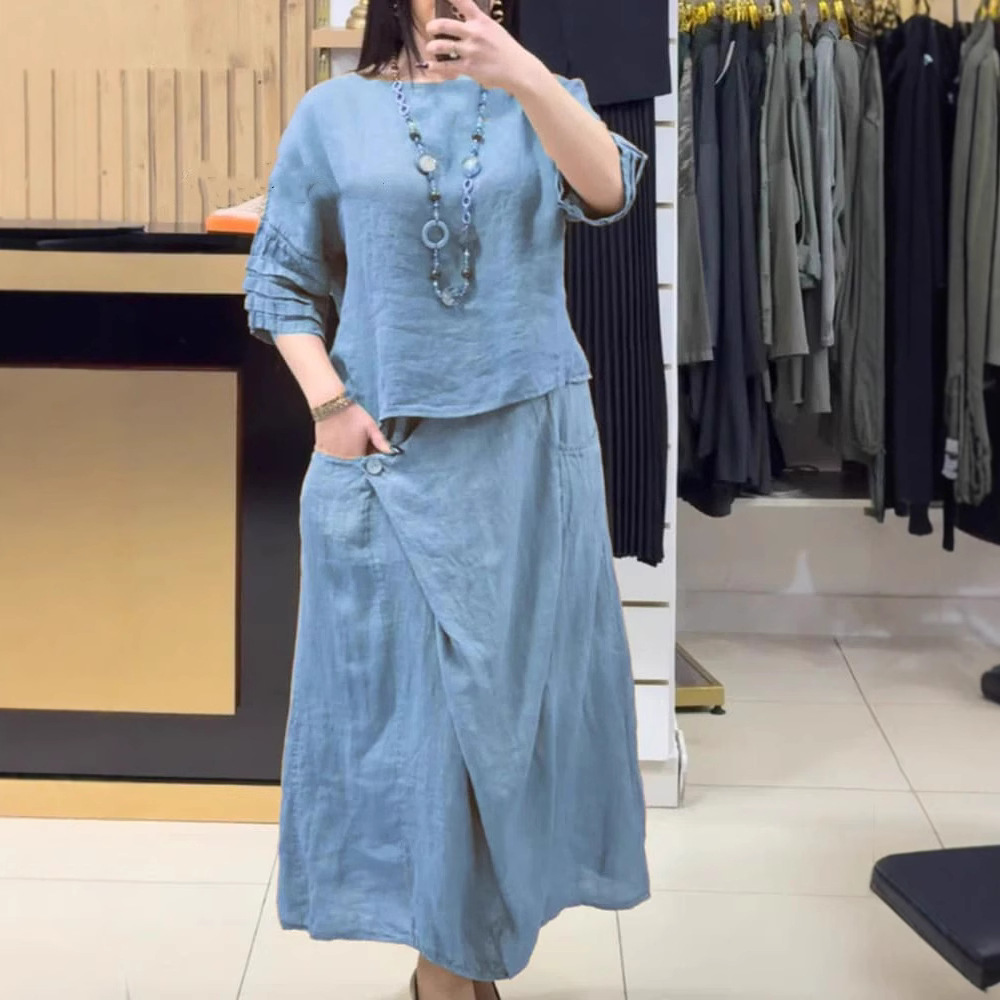 Women's Cotton Linen Skirts Se - Summer Clothing Linen recensione e prezzo