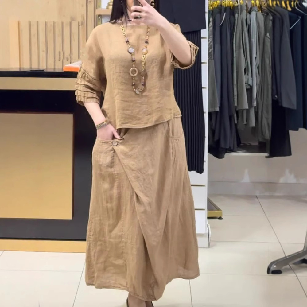 Women's Cotton Linen Skirts Se - Summer Clothing Linen recensione e prezzo